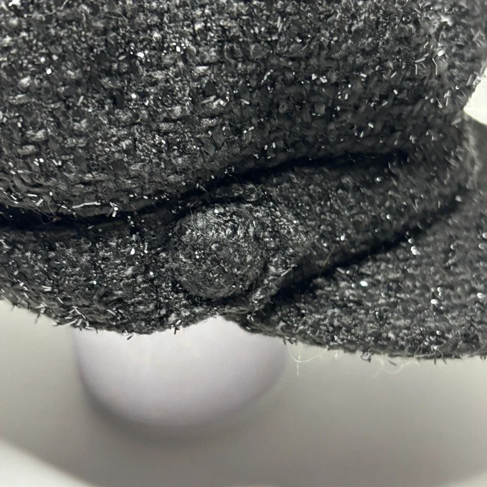 Sparkle Newsboy Cap Black Glitter Texture Baker Boy Hat Women Paris Britney Y2K‎